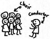 cartoon choir